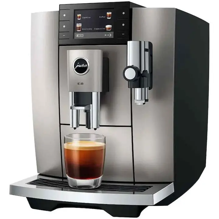 Espressor cafea JURA E8 Moonlight Silver espressor cu rasnita