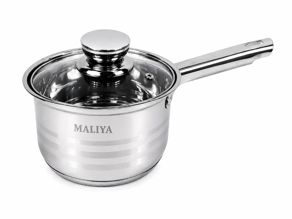 Cratita Maliya Premium Saucepan Inox 16 cm - Cratita cu maner si capac, compatibila cu toate tipurile de suprafete de gatit