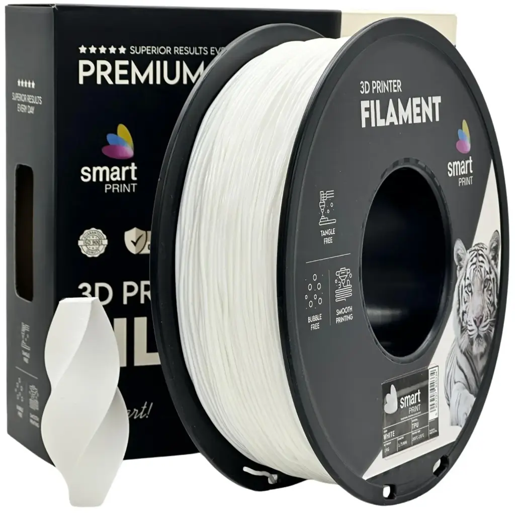 Filament imprimanta 3D TPU White - Smart Print 1.75mm 1KG