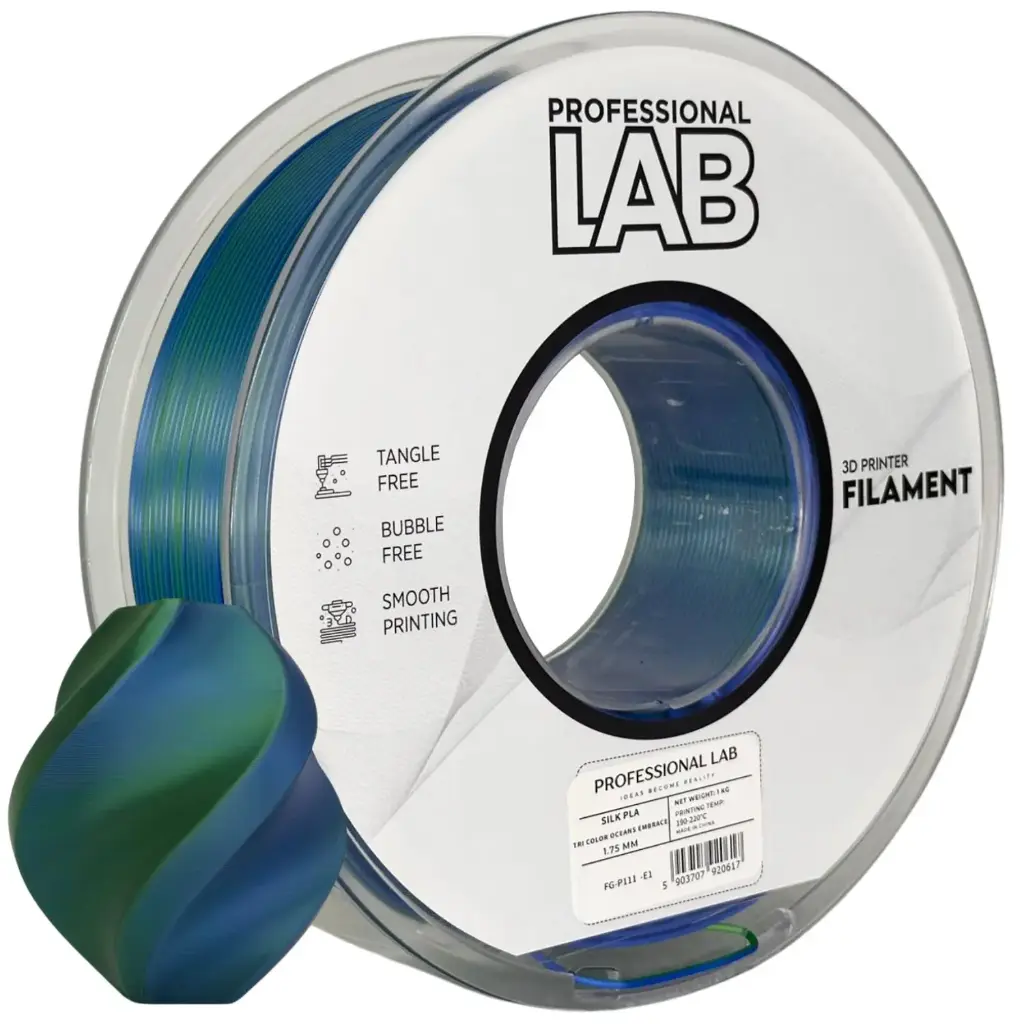 Filament imprimanta 3D Silk PLA Tri Color Oceans Embrace - Prof. Lab 1.75mm 1KG
