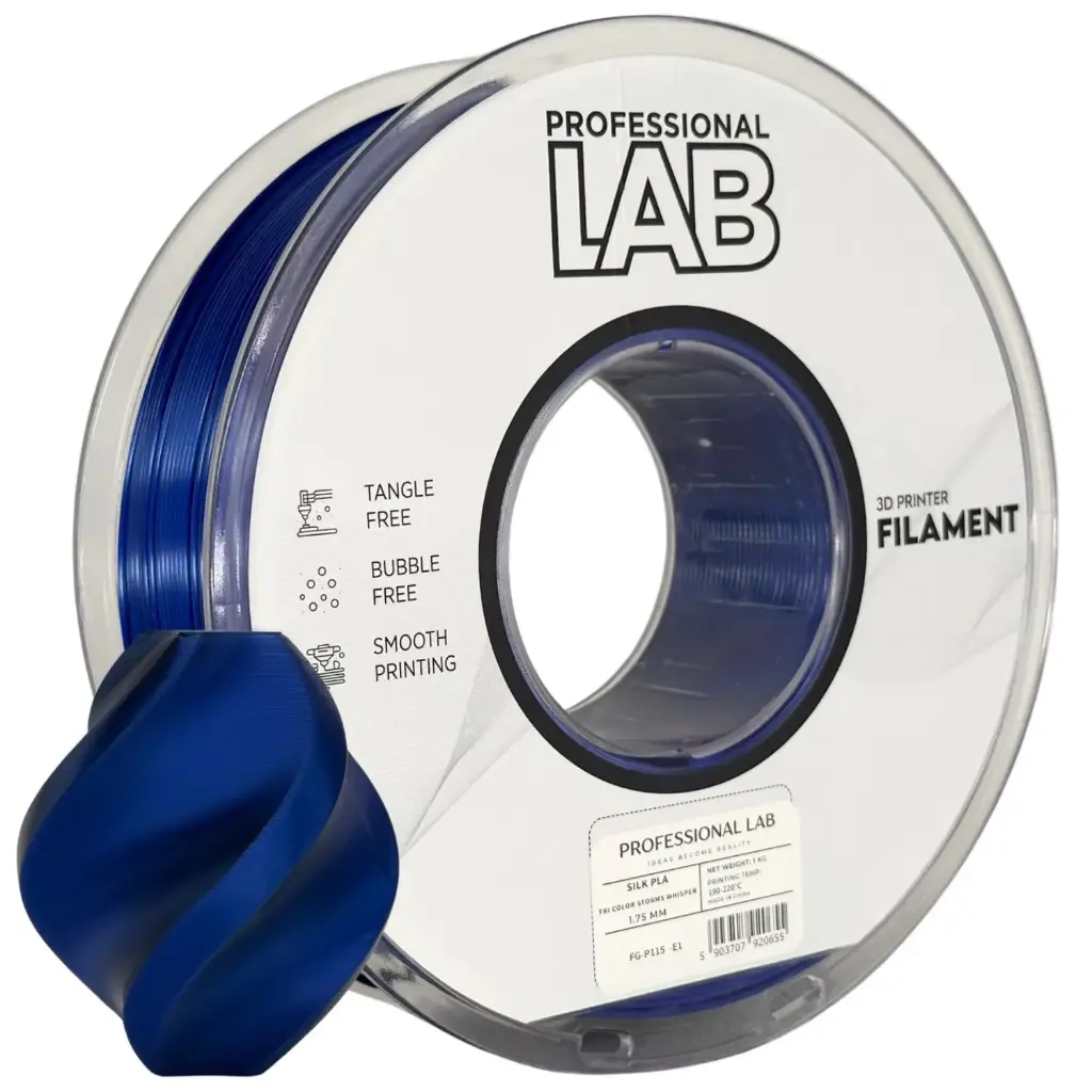 Filament imprimanta 3D Silk PLA Tri Color Storms Whisper - Prof. Lab 1.75mm 1KG