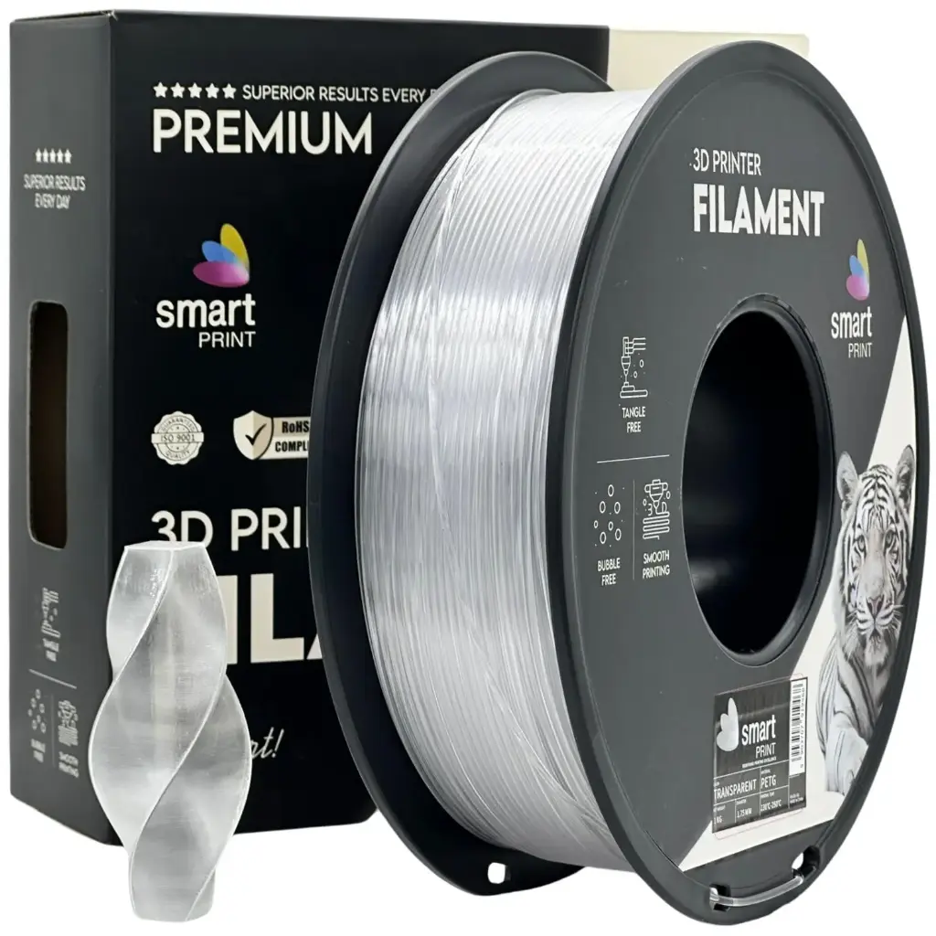 Filament imprimanta 3D PETG Transparent - Smart Print 1.75mm 1KG