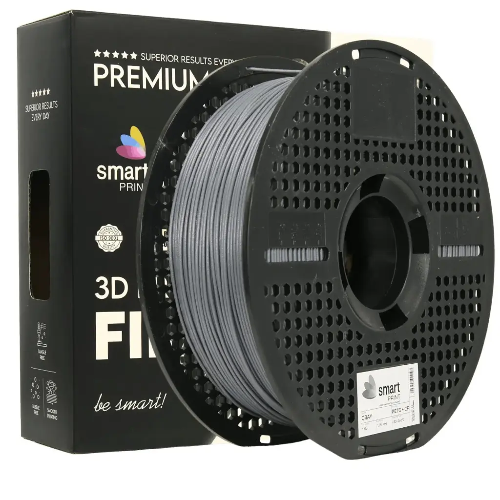 Filament imprimanta 3D PETG + CF Gray - Smart Print 1.75mm 1KG