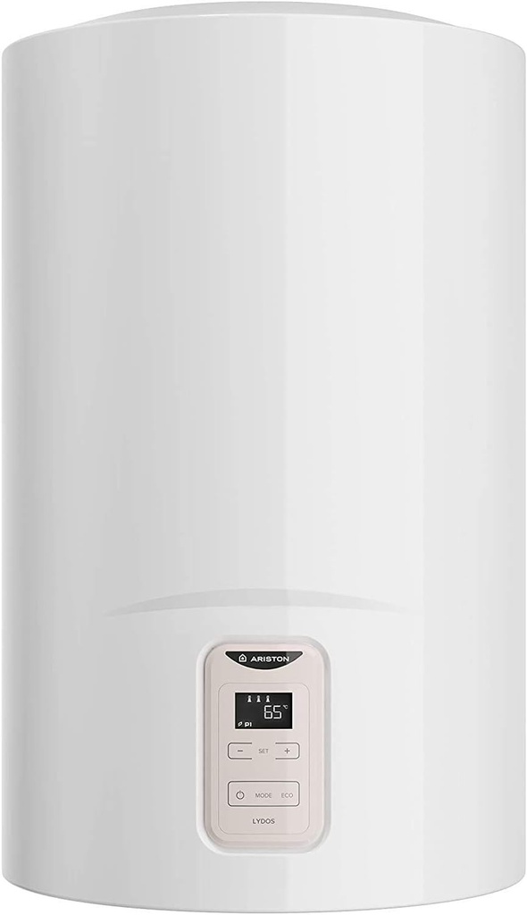 Ariston Lydos Dune Plus - Încălzitor de apă electric 50 litri vertical 45 x 47 x 52,8 cm, Boiler electric cu funcție ECO EVO, Water Plus, indicator de duș disponibil pentru economii mai mari, Clasa energetică B [Clasa energetică B]