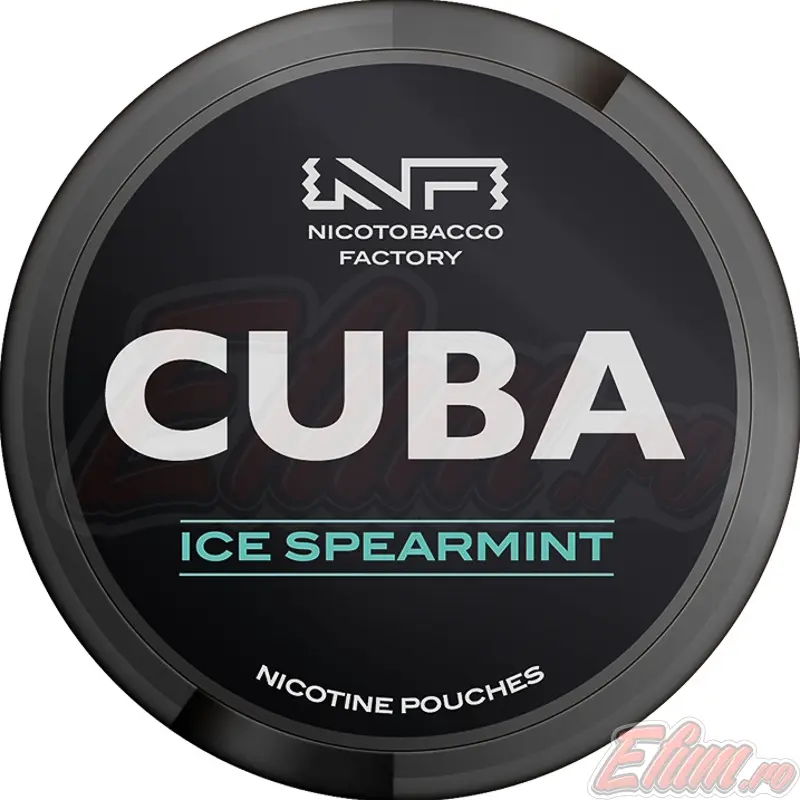 Pliculete cu Nicotina Pouch Cuba Black Ice Spearmint 30mg/g (20mg/pouch)