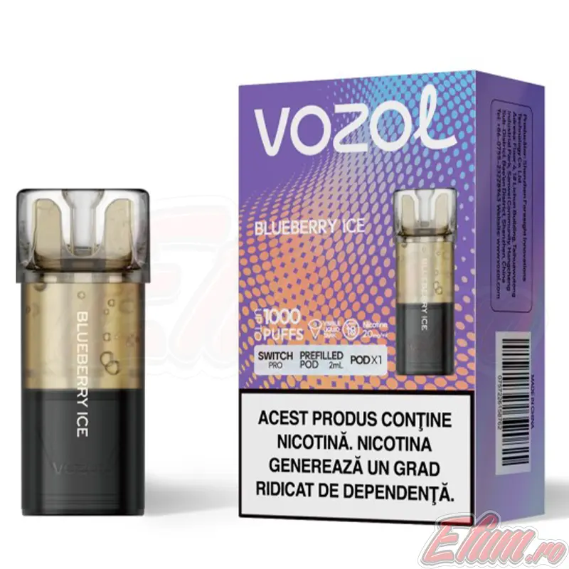 Cartus cu aroma de Blueberry Ice pentru Tigara electronica Vozol Switch Pro