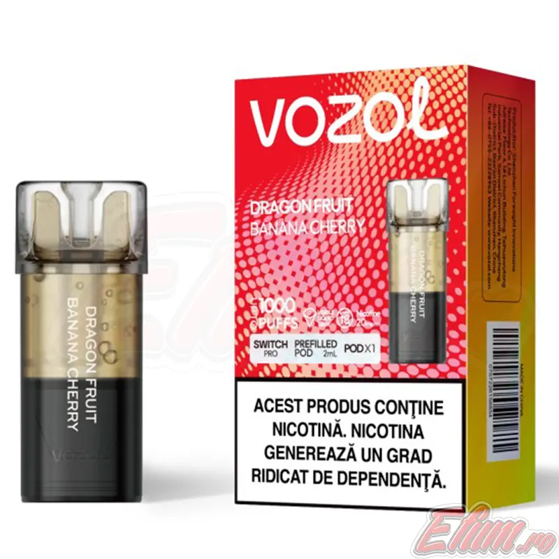 Cartus cu aroma de DragonFruit Banana Cherry pentru Tigara electronica Vozol Switch Pro