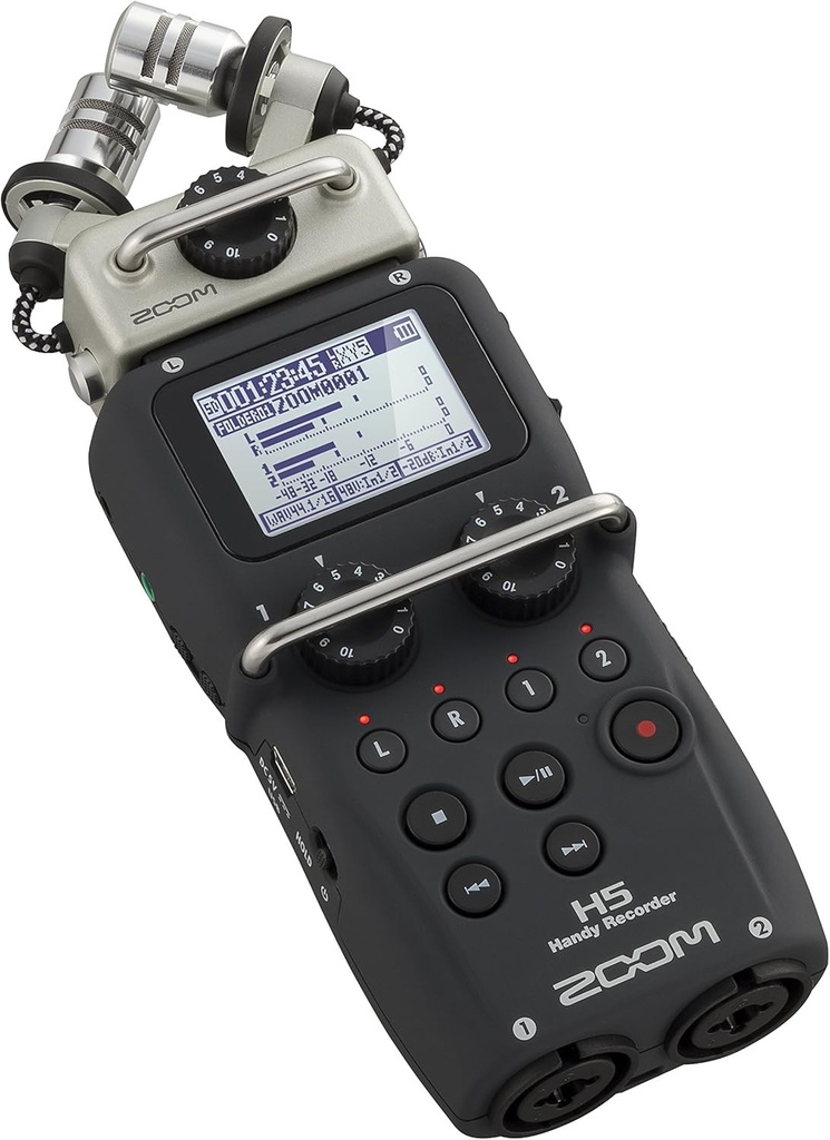 Recorder Digital Zoom H5, 4 Piste, Microfoane Interschimbabile, Interfață USB, Negru