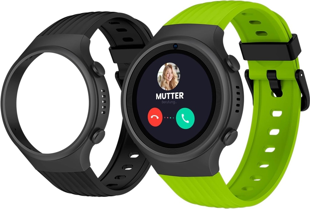 Ceas Inteligent SPC Smartee 4G Junior pentru Copii, GPS, Apeluri Video, SOS, Ecran 1.2", Verde/Negru
