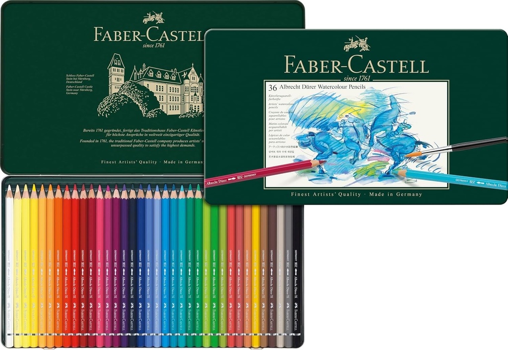 Faber-Castell Albrecht Dürer Set 36 Creioane Acuarelă, Mine Groase 3.8mm