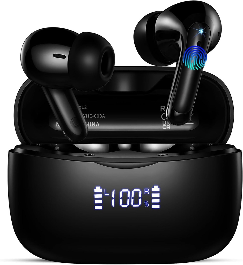 Căști Traducător AI Bluetooth 5.4, 164 Limbi, Timp Real, Anulare Zgomot, 56H Autonomie