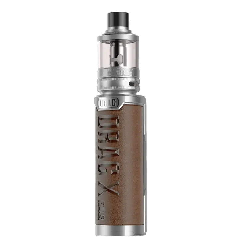 Kit Tigara Electronica Drag X Plus Professional Edition Voopoo Silver Retro Brown 100W 5.5ml