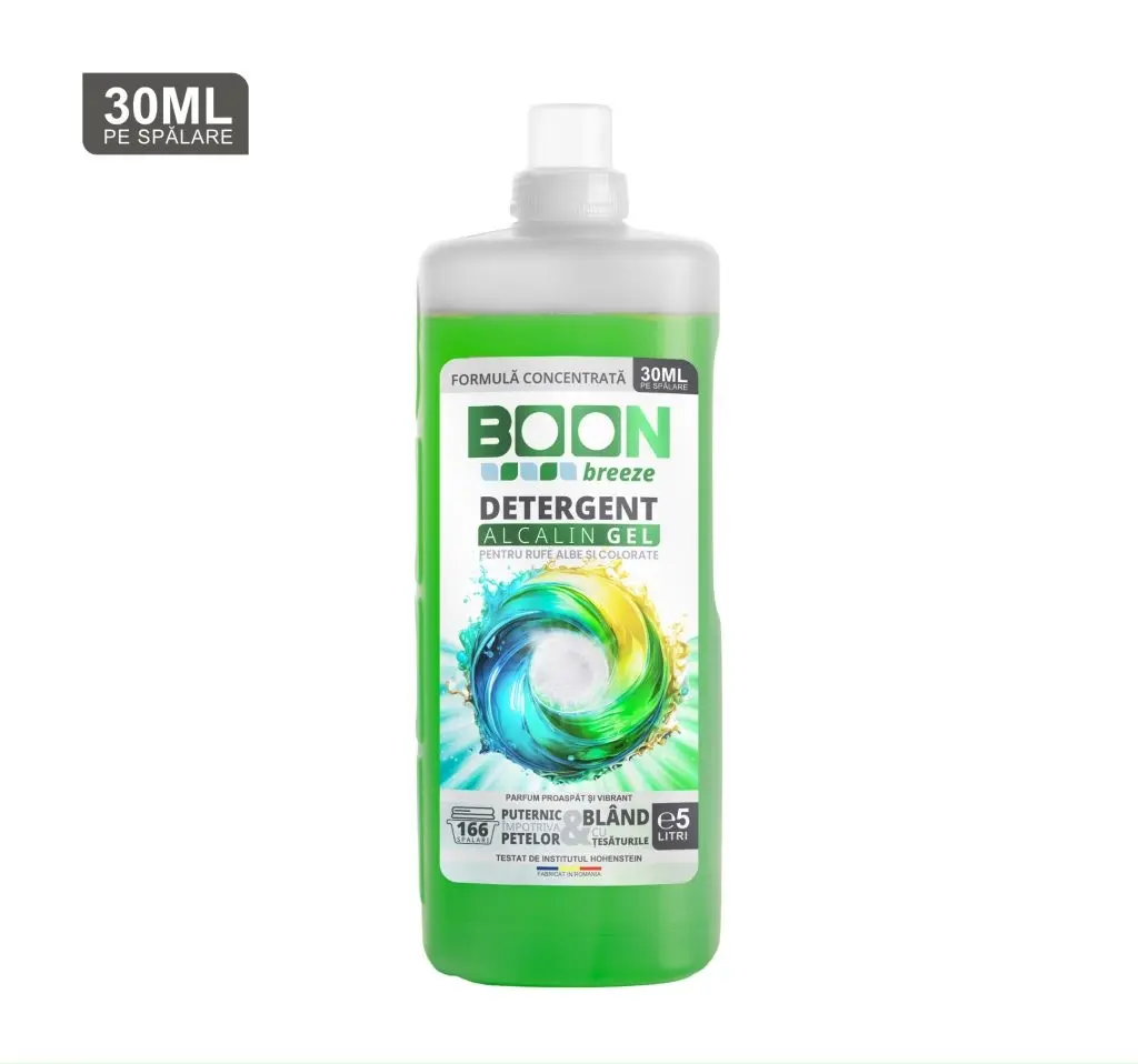 Detergent Lichid Rufe BOON Breeze 5L – 166 spalari -  citrice, mar verde, lacramioare, floare de portocal