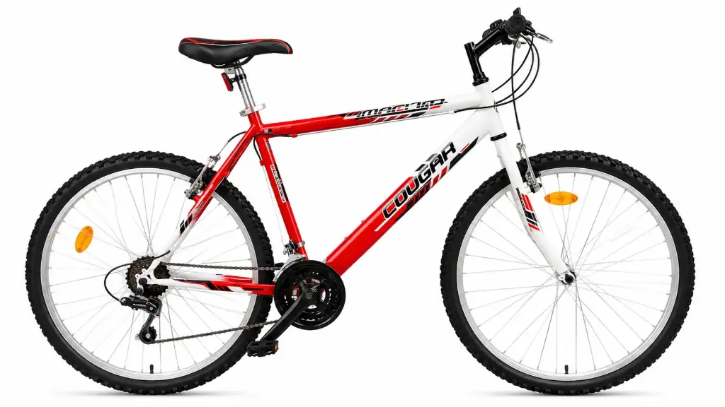 Bicicleta Marlin Cougar rosu-alb 26'x21' Frane pe saboti Roti de 26 inch, 21 de viteze - Shimano