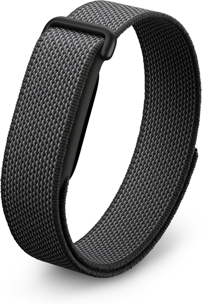 Google Fitbit Air - Tracker de activitate cu monitorizare a activității fizice, a ritmului cardiac și a somnului - Sfaturi personalizate bazate pe inteligență artificială - Durată de viață a bateriei de până la 7 zile - Obsidian