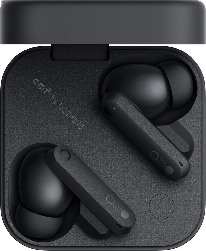 Căști wireless CMF by Nothing Buds Pro 2 cu sunet HiFi, anulare activă a zgomotului hibrid de 50 dB, 6 microfoane HD și efect audio spațial, 2025 - Gri închis