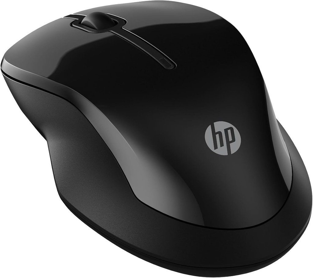 Mouse wireless dual HP 250 (conexiune USB-A și Bluetooth 5.0, până la 1600 dpi, ambidextru, laterale antiderapante, compatibil cu Windows, ChromeOS și macOS) negru