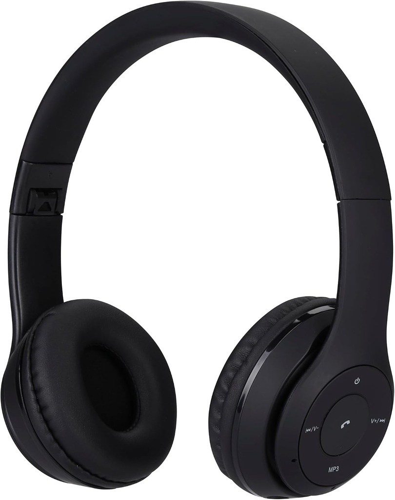 Căști Bluetooth fără fir NK - Ușoare și confortabile, FM/TF, Durată de viață a bateriei de 4 ore, Timp de încărcare de 2 ore, Negre