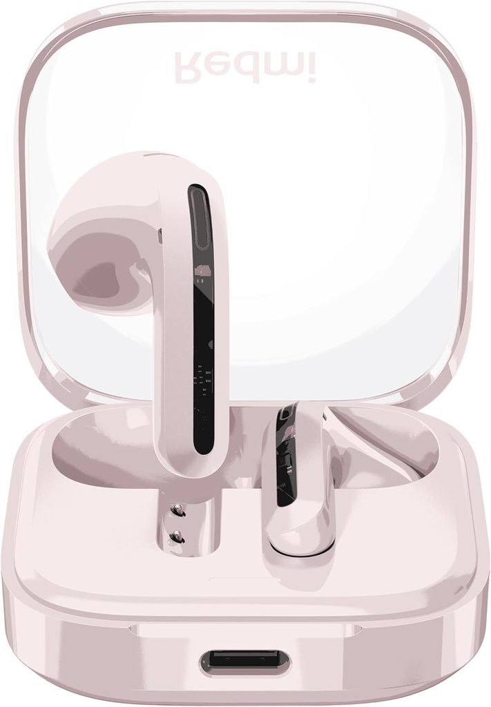 XIAOMI Redmi Buds 6 Active - Căști wireless, anulare zgomot, ușoare, autonomie baterie până la 36 de ore, Bluetooth 5.3, roz (versiunea ES)