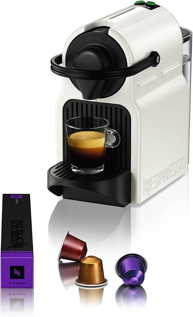 Nespresso Inissia XN1001, Espressor Krups, Sistem de capsule Nespresso, Rezervor de apă 0,7 l, Alb