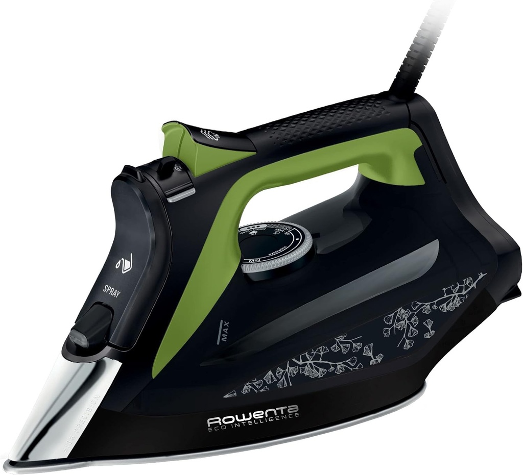 Fier de călcat cu abur Rowenta Eco Intelligence, negru/verde, DW6330