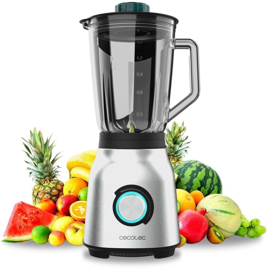 Blender Cecotec Power Black Titanium 1800MAX Wizard. 1800 W, 5 viteze, 6 lame din oțel inoxidabil, zdrobitor de gheață, funcție Turbo, funcție Smoothie, funcție AutoClean