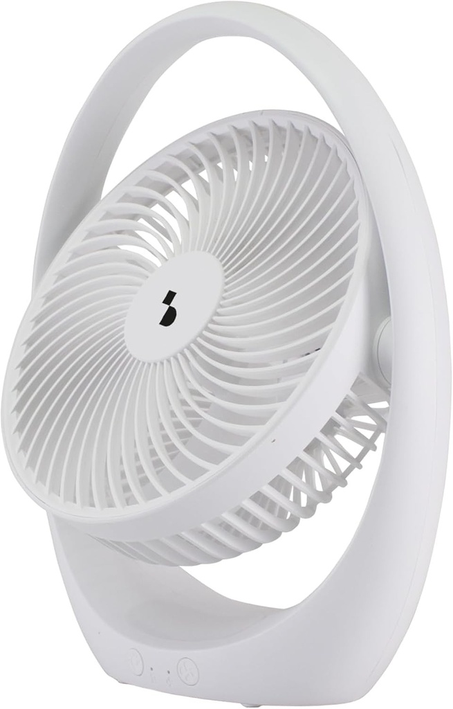 Ventilator de masă reîncărcabil BEPER P206VEN425 cu lumină LED, ventilator portabil cu 3 viteze, lumină de noapte cu 2 intensități, autonomie a bateriei de 5 ore, înclinare reglabilă, USB
