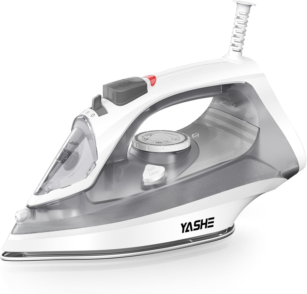 Fier de călcat cu abur de 2300 W, talpă antiaderentă cu încălzire rapidă, rezervor de apă de 300 ml, abur de 25 g/min, jet de abur de 150 g, autocurățare, anticalcar, funcție antipicurare