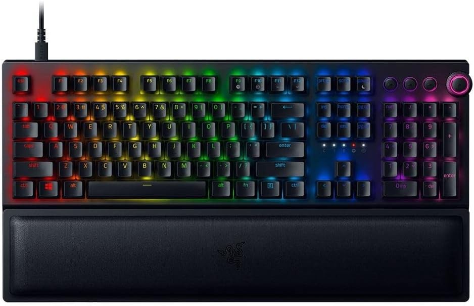 Razer BlackWidow V3 Pro  - Tastatura mecanica wireless pentru gaming, Comutatoare mecanice Clicky, Croma RGB, Suport pentru incheietura mainii 