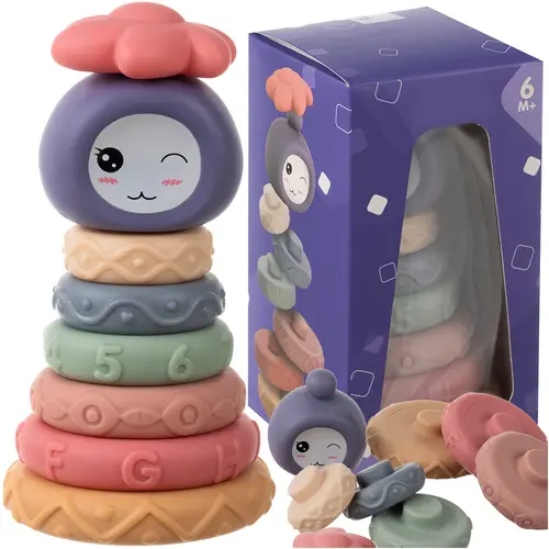 Set 8 blocuri senzoriale de cauciuc pentru copii 