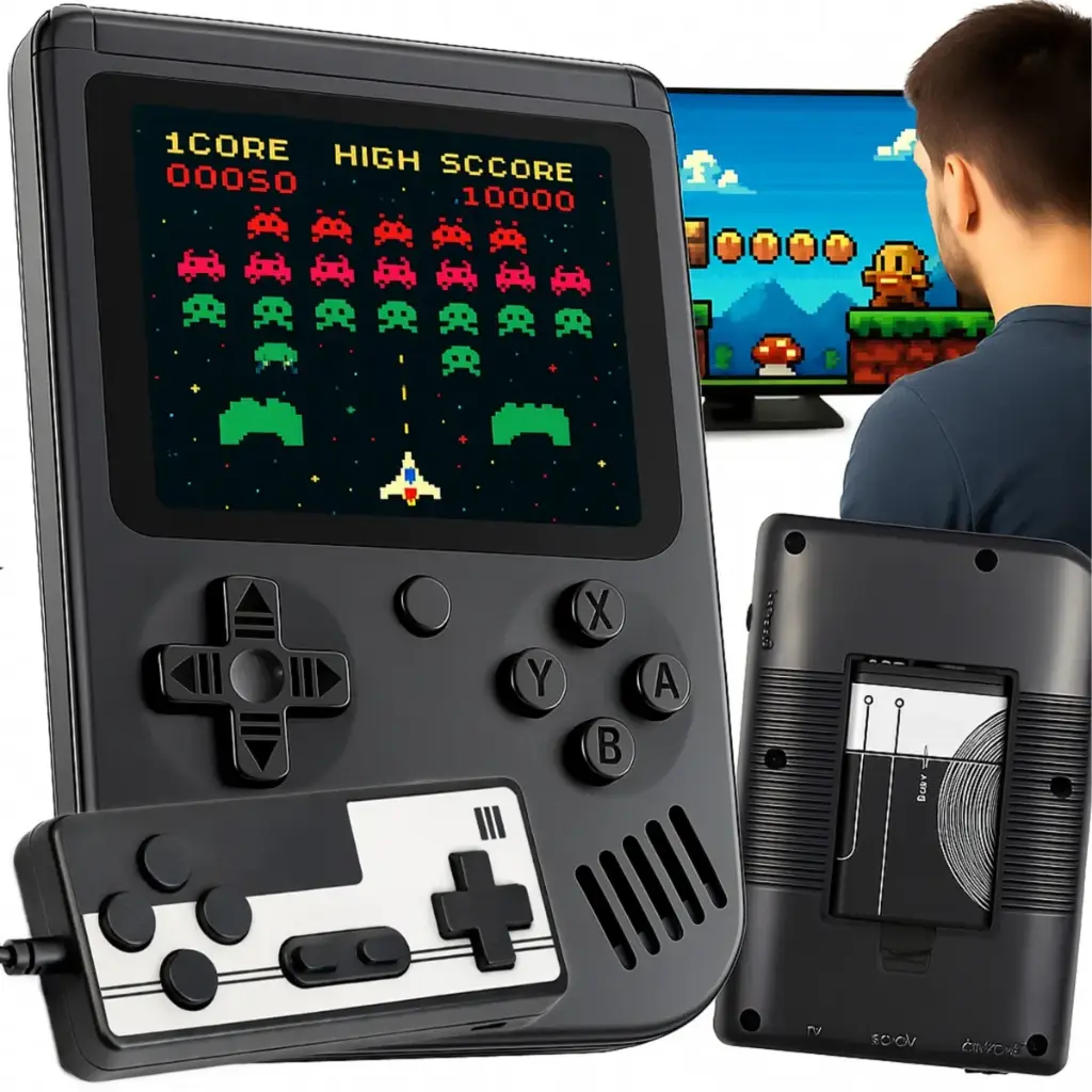 Mini consolă de jocuri retro cu 400 de jocuri, 3'' -e150