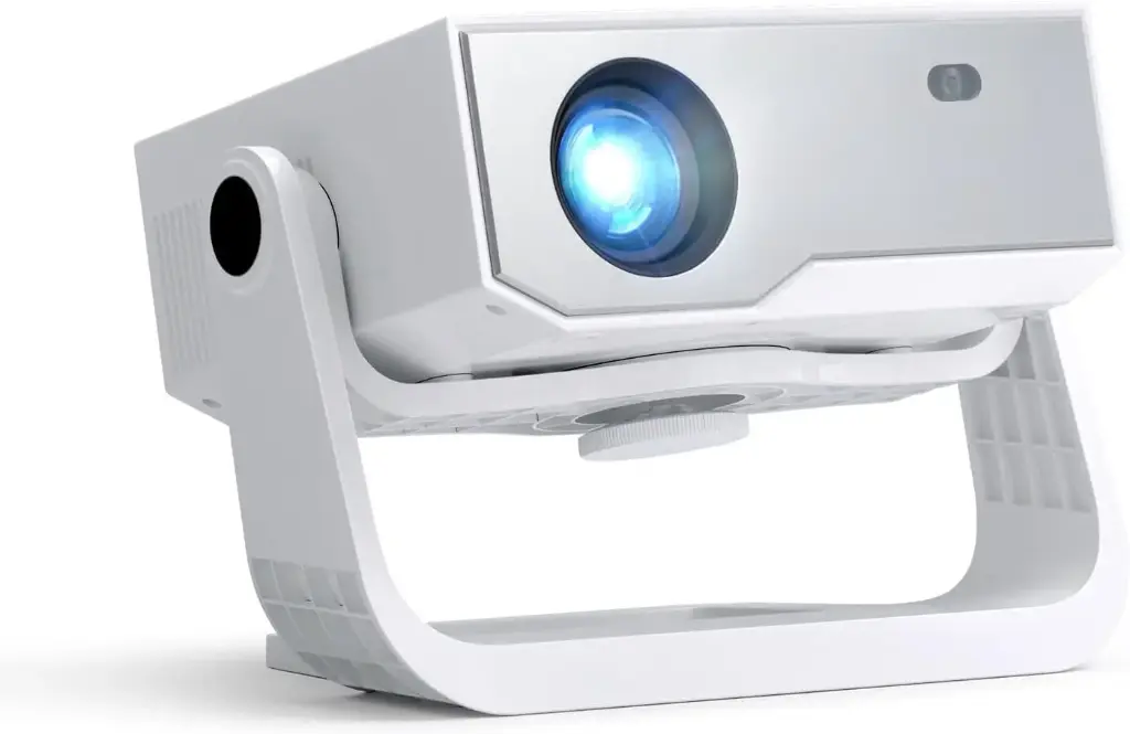 Videoproiector 2025 cu aplicație încorporată - Wielio Videoproiector portabil Full HD 1080P 350 ANSI, suport 4K WiFi Bluetooth, corecție automată a trapezului, compatibil cu iOS