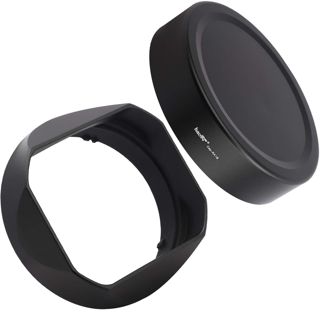 Parasolar obiectiv Haoge LH-RX1B pătrat metalic cu baionetă pentru Sony FE 35mm F2.8 ZA Carl Zeiss Sonnar T* FE 55mm F1.8 ZA FE 24mm F1.8 ZA cu montură E