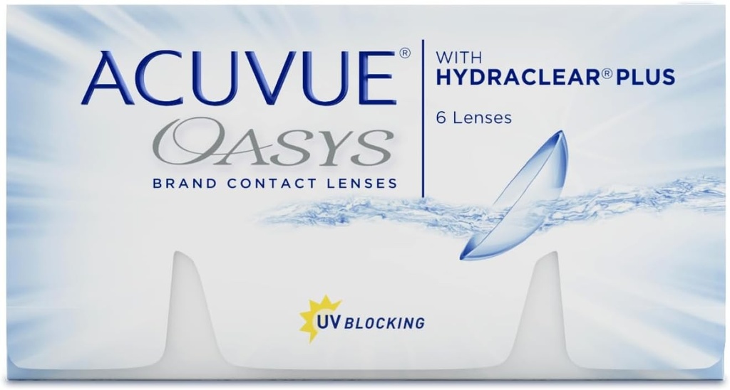 Lentile de contact ACUVUE OASYS pentru 2 săptămâni, pentru utilizare zi și noapte, cu 4,75 dioptrii și BC 8,4 – protecție UV, protecție împotriva uscăciunii și purtare extrem de confortabilă – 6 lentile