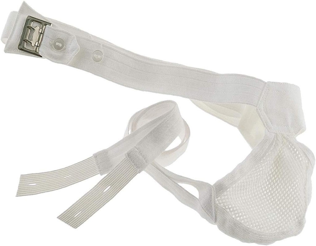 Suspensie anatomică SCUDOTEX Piémont Extra din bumbac cu suport scrotal, mărimea 3, alb