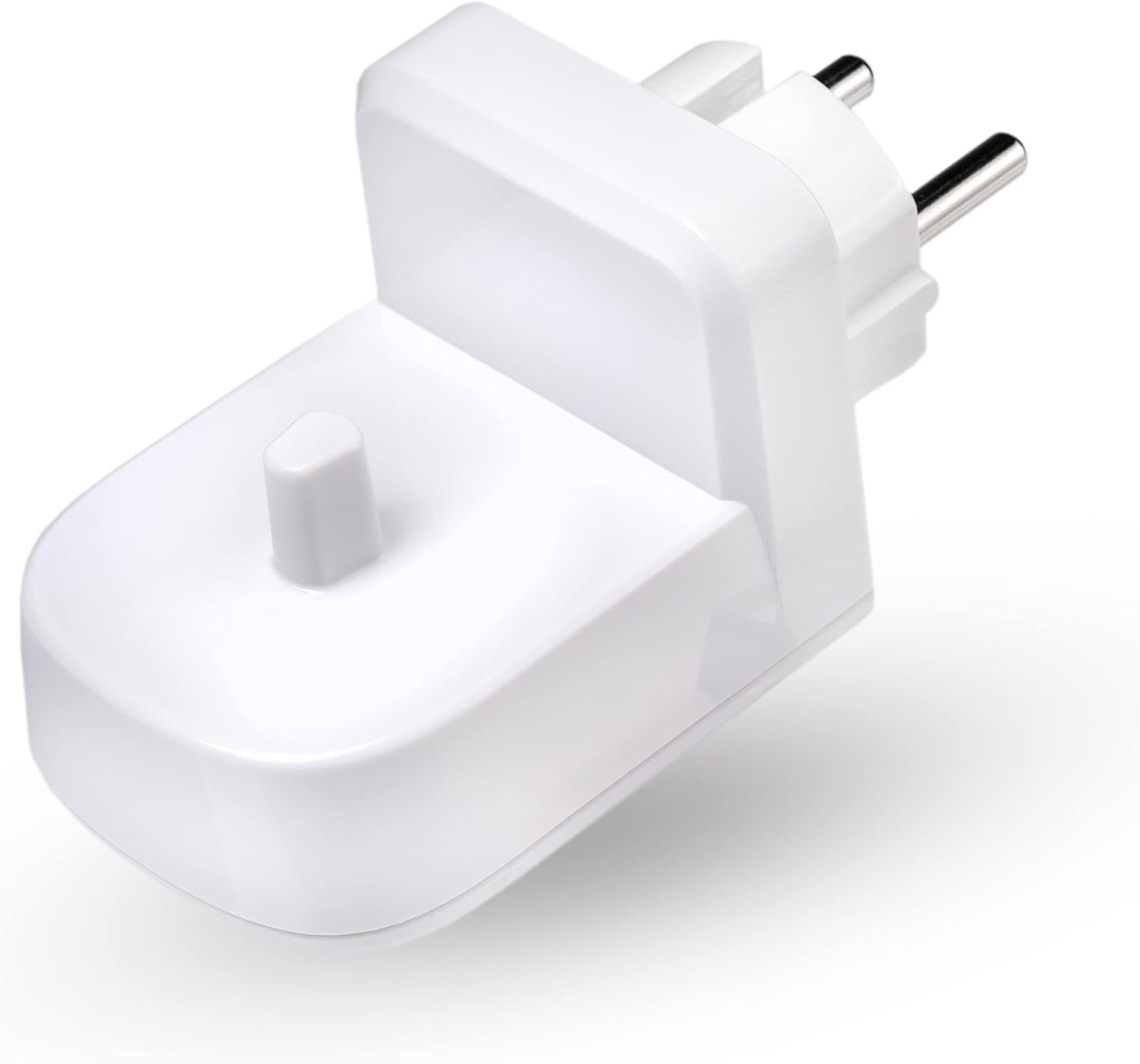 Încărcător de perete ProofVision pentru periuță de dinți electrică, pentru prize UE, pentru modelele Oral-B/Braun (cu excepția seriei IO și Pulsonic)  Stație de încărcare portabilă Oral-B, wireless, etanșată IPX7