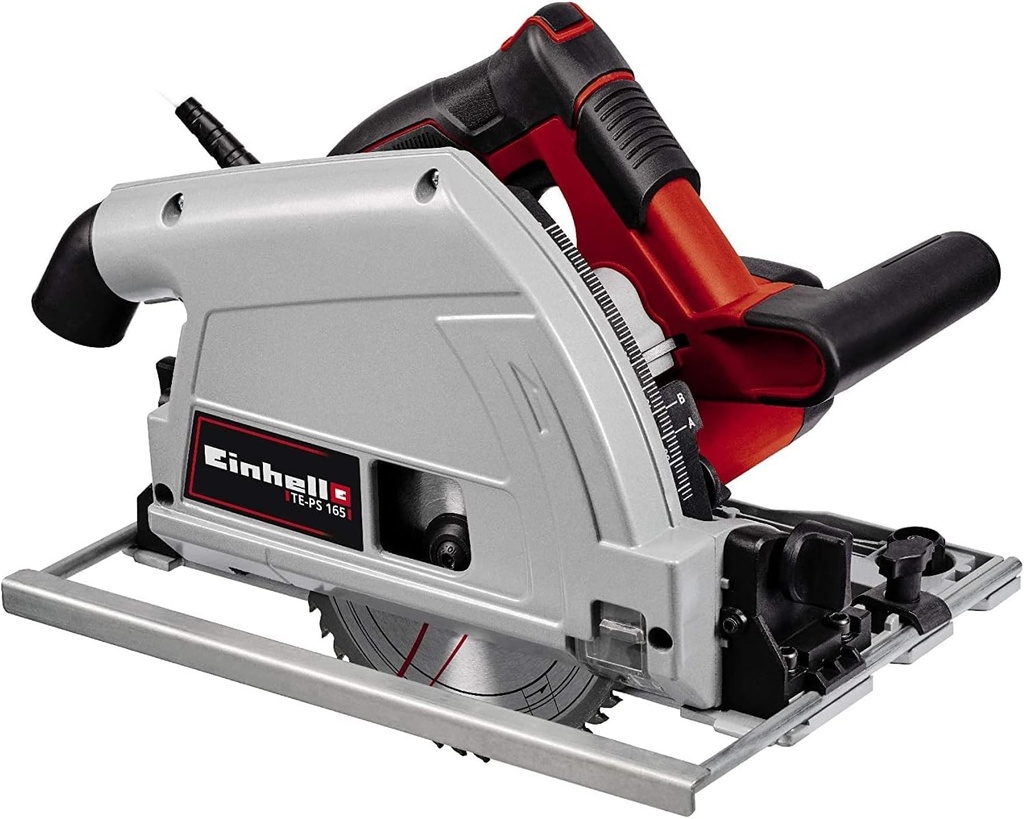 Fierăstrău cu imersie Einhell TE-PS 165 (1200 W, reglare fără unelte a adâncimii de tăiere + unghiului de înclinare, lamă de ferăstrău din carbură de înaltă calitate, blocare a lamei)