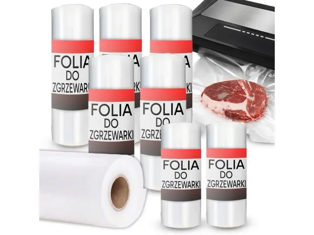 Pungi pentru vidat, 7 role, 28/20/15 cm, folie de vidat fără BPA, rezistentă la rupere, rezistentă la fierbere, reutilizabilă, potrivită pentru sous vide, compatibilă cu toate aparatele de vidat cu bară