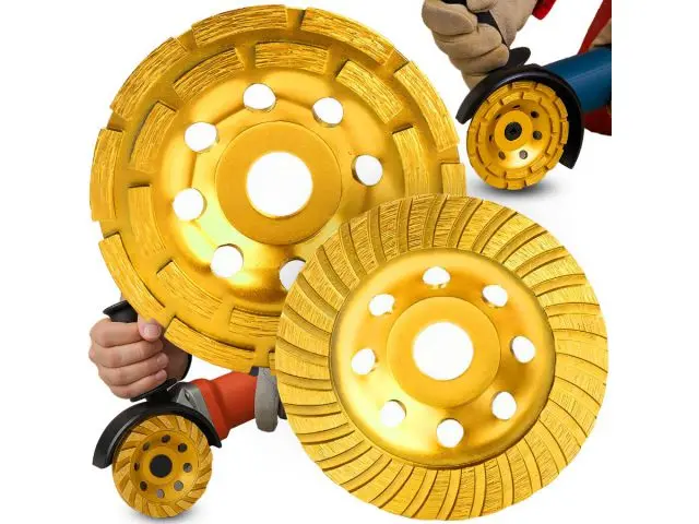 Set 2 discuri oală diamantate pentru șlefuit beton, 125 mm, gaură 23 mm