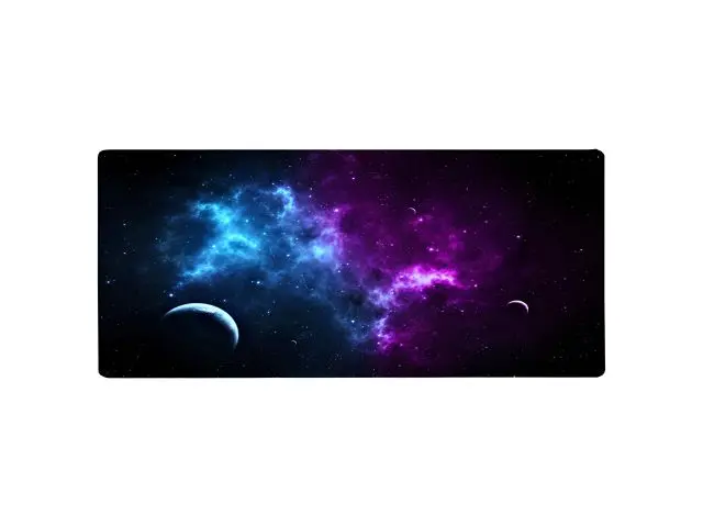 Mouse pad XXL pentru gaming, 80 x 40 cm, antiderapant, model spațiu cosmic