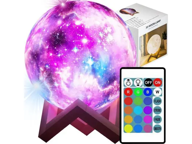 Lampă lună 3D, lampă de noapte în formă de lună, 16 culori, LED RGB reglabilă cu telecomandă și touch, reîncărcabilă prin USB, lampă de noapte, cadou pentru copii, dormitor