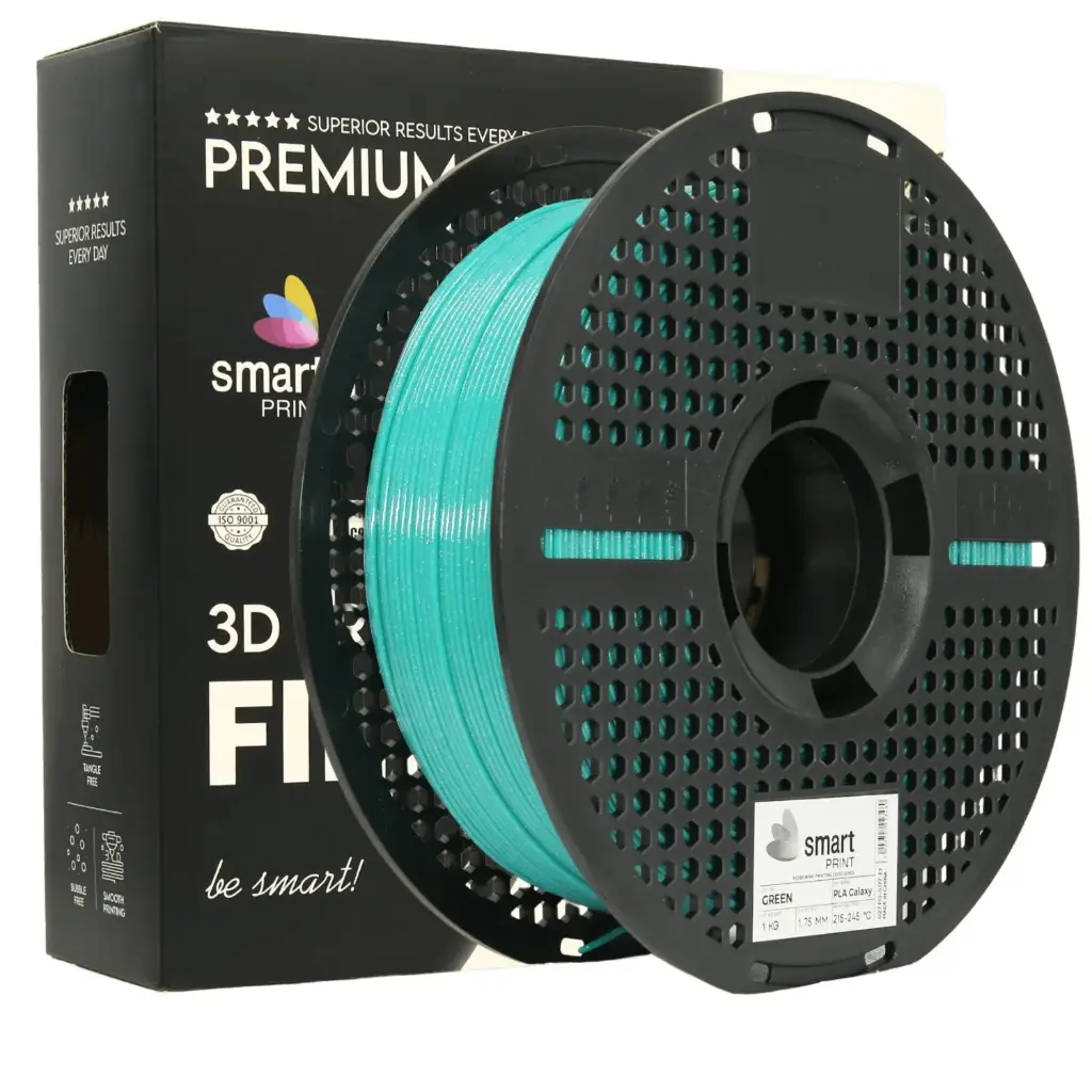 Filament imprimanta 3D PLA Galaxy Green - Smart Print 1.75mm 1KG