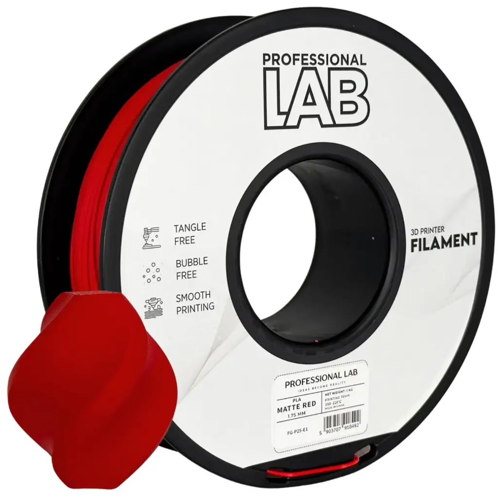 Filament imprimanta 3D PLA Matte Red - Prof. Lab 1.75mm 1KG