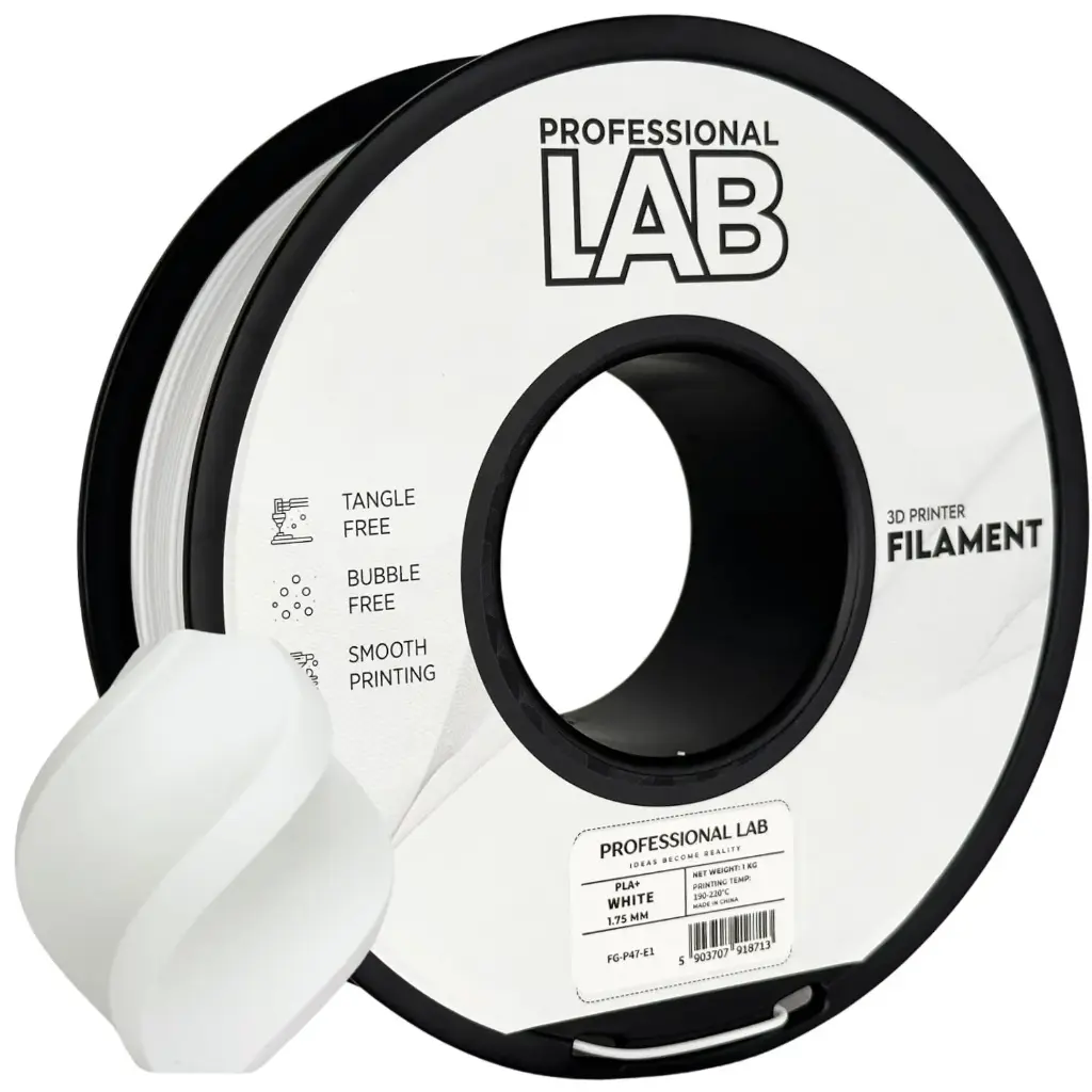 Filament imprimanta 3D PLA+ White - Prof. Lab 1.75mm 1KG