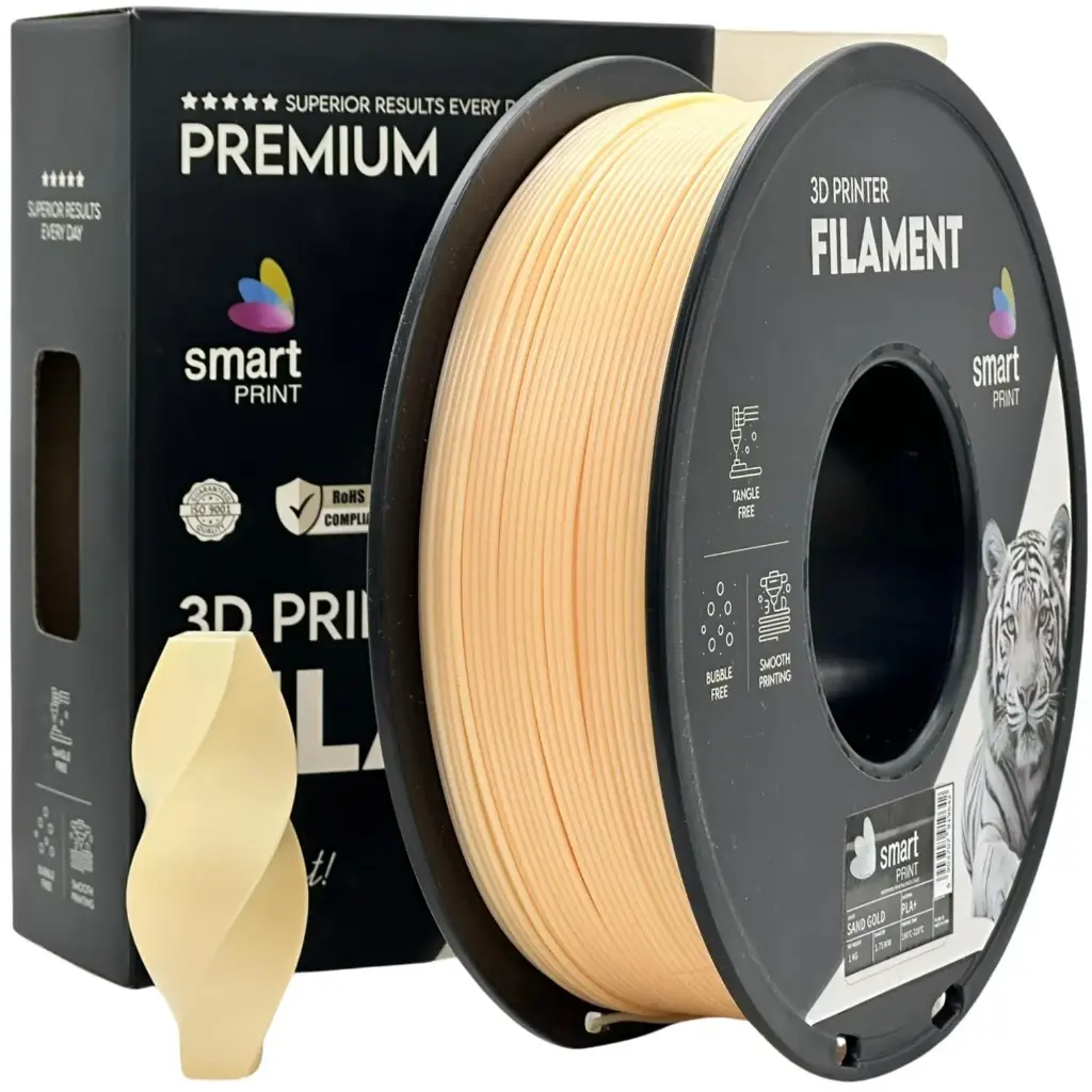 Filament imprimanta 3D PLA+ Sand Gold - Smart Print 1.75mm 1KG