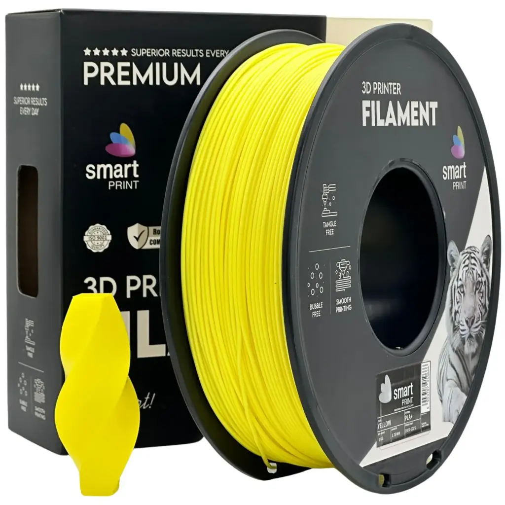 Filament imprimanta 3D PLA+ Yellow - Smart Print 1.75mm 1KG
