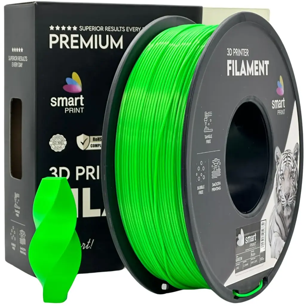 Filament imprimanta 3D PLA+ Green - Smart Print 1.75mm 1KG