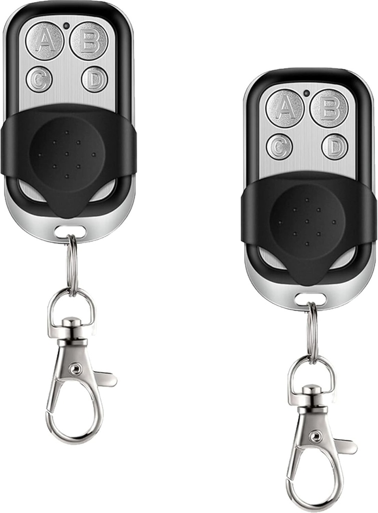 HD-Line 2X tel Garage Set 2 telecomenzi pentru alarma usa de garaj/poarta 433 MHz argintiu 