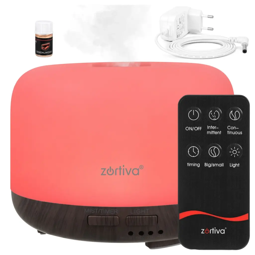 Difuzor aromaterapie LED cu umidificator și telecomandă Zortiva