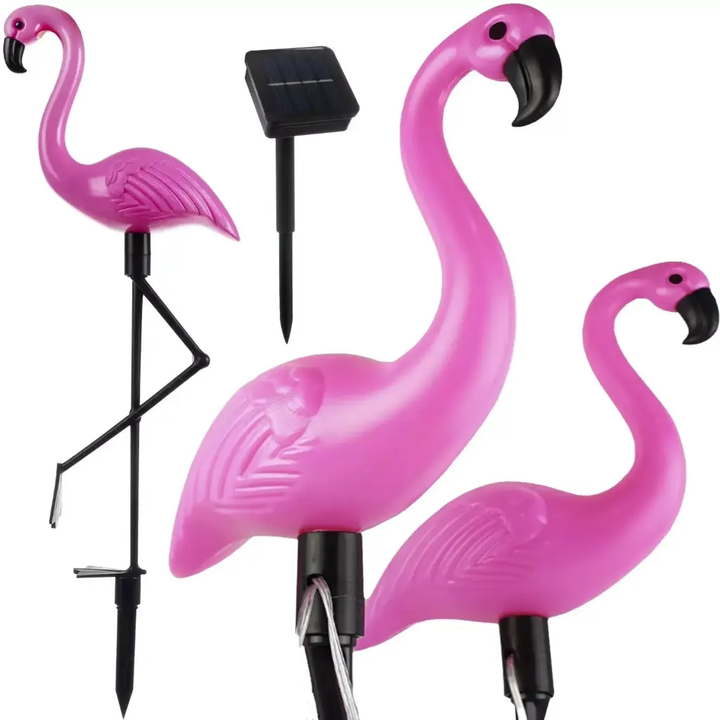 Set 3 lămpi solare de grădină flamingo Gardlov